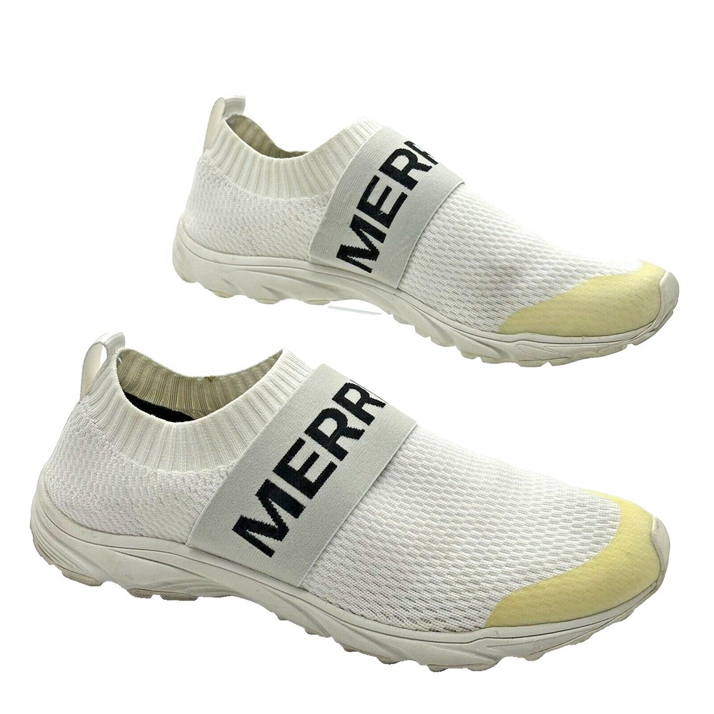 Merrell Women's Riveter Laceless White Slip On Sneaker Shoes J97786- Size 9.5